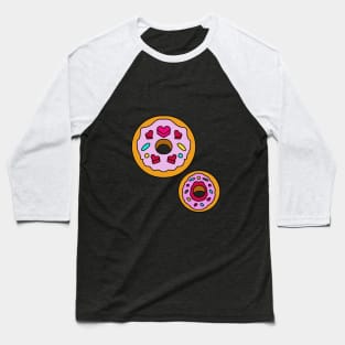 Cute Donuts with Heart Baseball T-Shirt